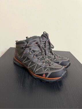 Vasque Monolith Boots Mens 10.5M Gray Orange Hiking UltraDry Waterproof 7344